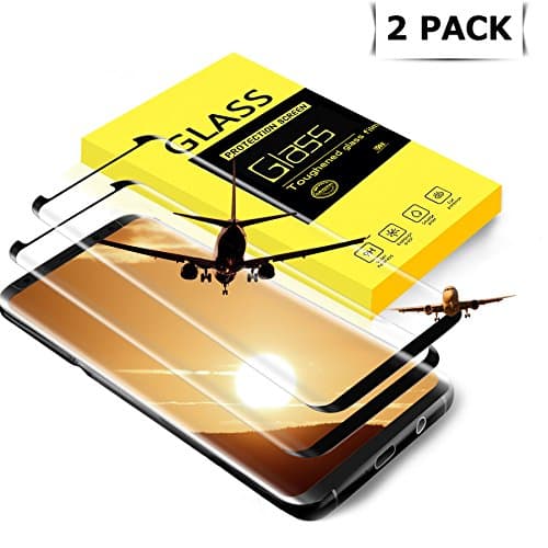 tengsu Galaxy S8 Plus Screen Protector (2-Pack), [Care Fridendly] [3D Touch Compatible] HD Clear Anti-Glare and Bubble-Free Tempered Glass Screen Protector for Galaxy S8 Plus