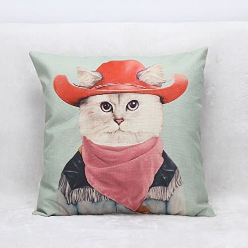 Mr. Flax Animal Home Office Sofa Cushion By Pillowcase Mr. Cat¡...