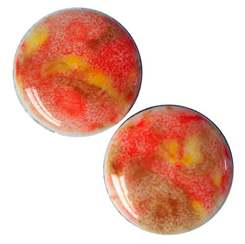 Pair - Tiger Lily Ceramic Glass Ear Plugs with Essential Oils Diffuser for Scented Gauges (20mm l 13/16in)