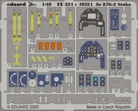Eduard Accessories – FE324 Model-Making Accessory Ju 87G 2 Stuka