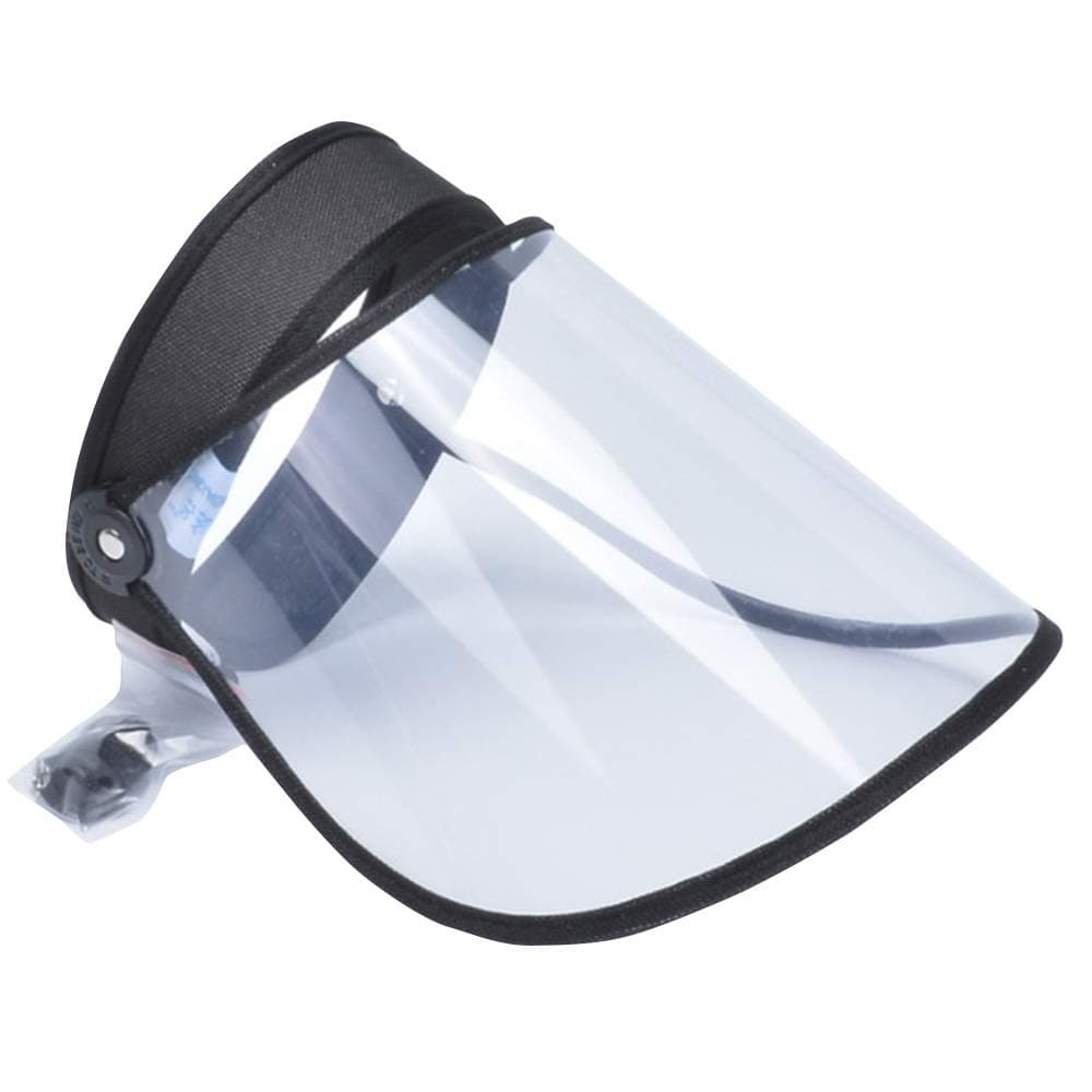 Lantch Safety Face Shield Full Protection Cap Wide Protective Visor Resistant (1 PC, A-Black)