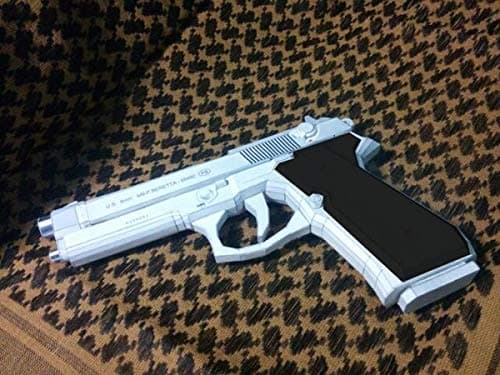 Paper Model 1 : Firearms CS M92F 3D Pistol Handmade Toy