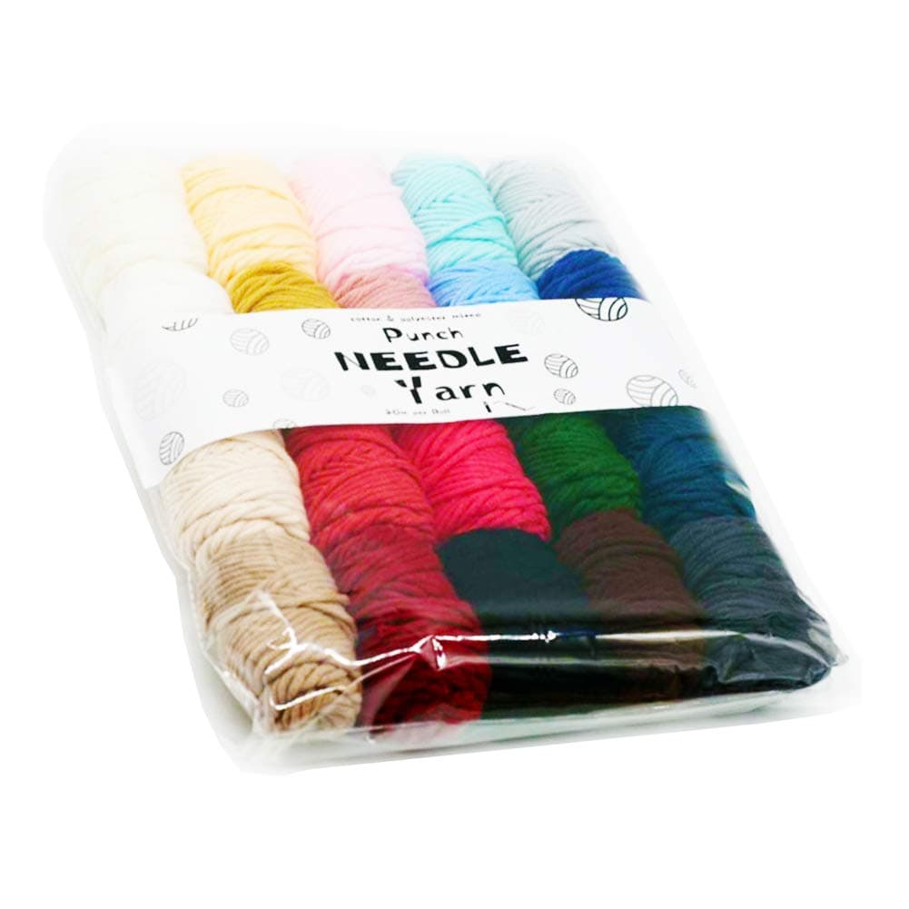 20 Colors Punch Needle Yarn, Perfect Beginner for Punch Needle Starter