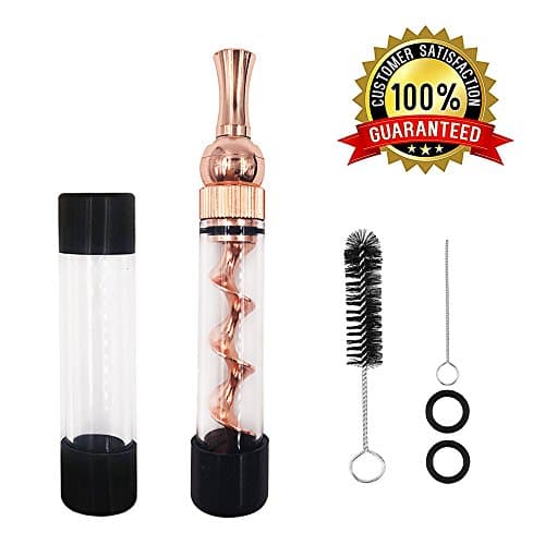 360 Degree Glass Kit for Herbs, Spices with String Bag (Rose Gold)