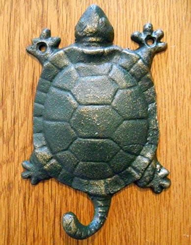 Antique Style Nautical Turtle Coat Hooks Hat Hook Rack Towel Sea Vintage Cast Iron Supplies for Home Decor by CharmingSS