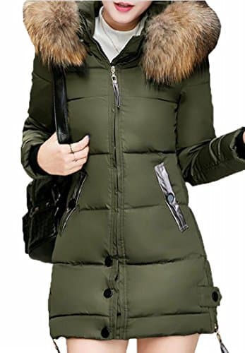 omniscient Women's Winter Fur Collar Down Long Puffer Coat 1 L