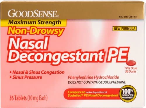Good Sense Non Drowsy Nasal Decongestant Pe Case Pack 24