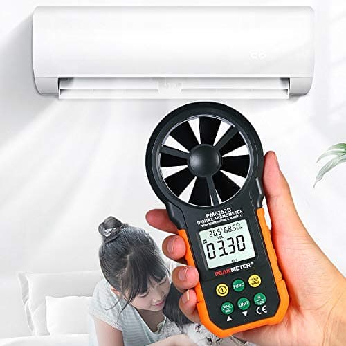 PM6252B Multifunction Digital Anemometer Wind Speed Meter LCD Digital Anemometer Air Volume/Temperature/Humidity