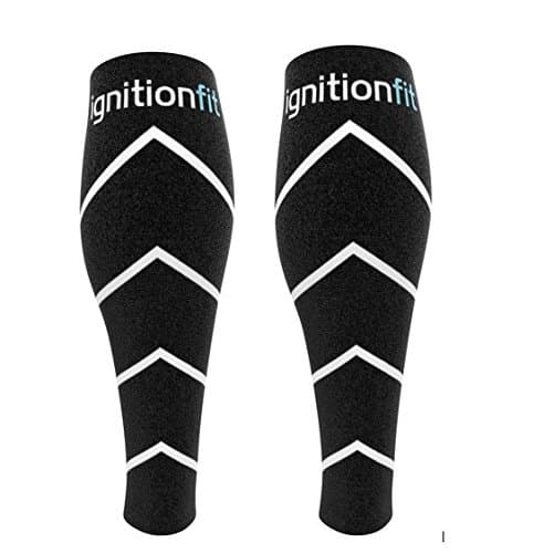 Calf Compression Sleeve by ignitionfit - Leg Compression Socks for Shin Splint, &amp; Calf Pain Relief - Men, Women, and Runners - Calf Guard for Running, Cycling, Maternity, Travel, Nurses