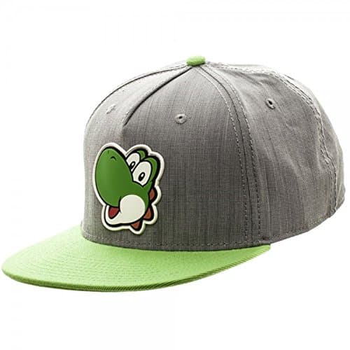 Nintnedo Yoshi Rubber Sonic Weld Gray/Green Snapback Baseball Cap (Sonic 1)