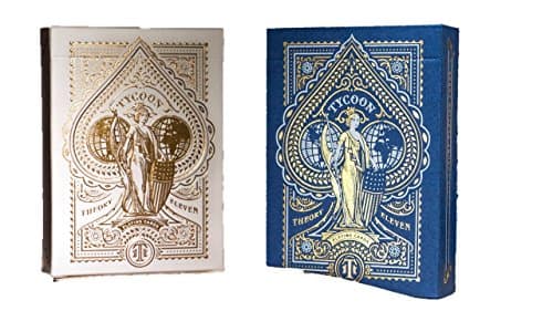 Blue and Ivory Tycoon 2-Pack Set Playing Cards by Theory 11