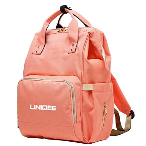 Diaper Bag Multi-Function Waterproof Travel Backpack Nappy Bags for Baby Care - UNIQEE Large Capacity Stylish Durable Mummy Backpack Insulated Pockets Waterproof Changing Pad (One Size, Orange)