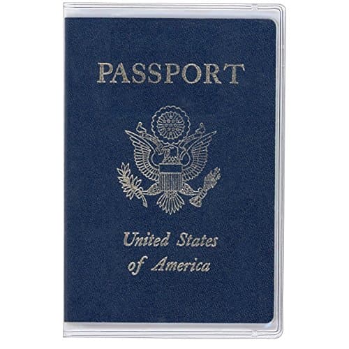 Passport Cover Clear Plastic Vinyl Protector Case Holder (Pack of 5)