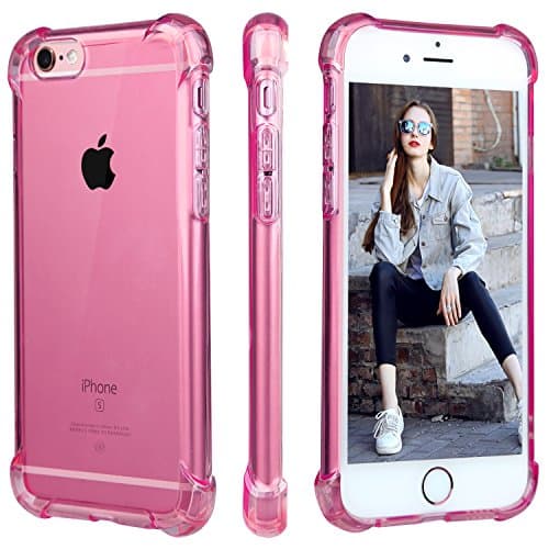 iPhone 6 Case, iPhone 6S Case, MoboZx | Premium Reinforced TPU | Transparent | Flexible Slim Protective Anti-Slippery Scratch Resistant Advanced Shock-Proof TPU Gel Bumper, For iPhone 6/6s (Rose)