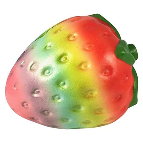 Jumbo RAINBOW Strawberry! BIG! with BONUS Random Squishy from Jenna Lyn!