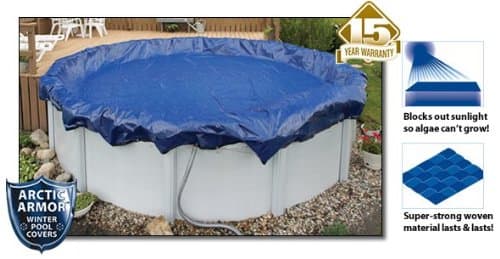 Arctic Armor WC921-4 15 Year 15&amp; x 26&amp; Oval Above Ground Swimming Pool Winter Covers