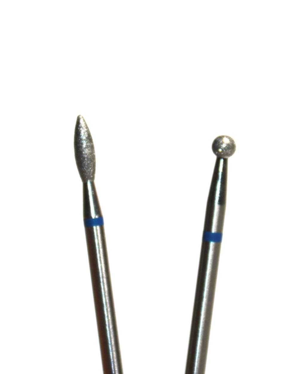 Diamond E-file nail drill bit for manicure and pedicure Cuticle cleaning, Russian electric file bits, ball, flame drop, medium grit, Efile for manicures and pedicures