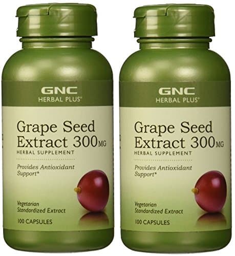 GNC Herbal Plus Grape Seed Extract 300mg -- 2 Bottles each of 100 Capsules