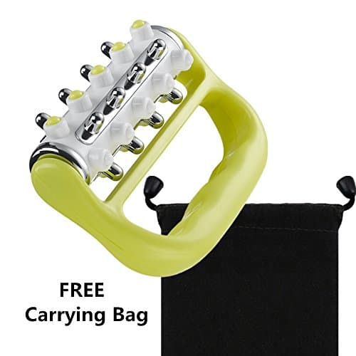 Lymph Muscle Massage with Trigger Point Cellulite Muscle Roller for Muscle Relax,Arms, Legs, Thighs &amp; Body (Yellow)