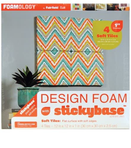 Foamology 4-Piece Design Foam Tile, 12 by 12 by 1-Inch