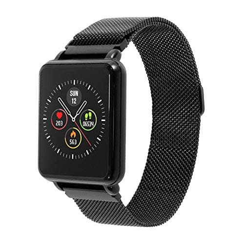 KUDYN Full Touch Screen Smart Watch IP68 Waterproof Bluetooth Sport Fitness Tracker Men Smartwatch for iOS Android Phone,MagneticstrapBlack