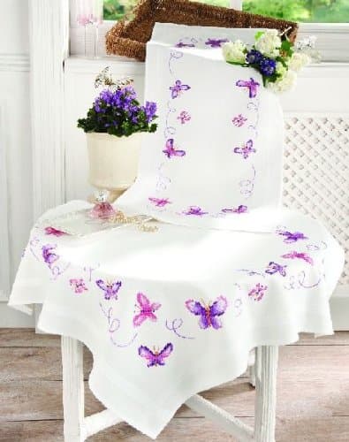 Vervaco - Table Runner - Butterfly - Printed Pattern