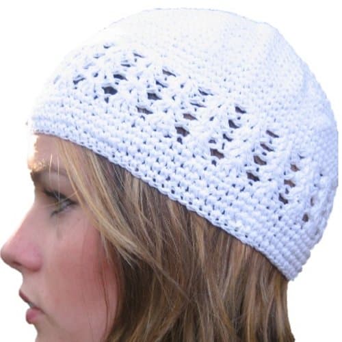Women's KUFI White Cotton,One size,