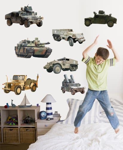 Military Ground Vehicle Multi-Pack Wall Decal Cutouts
