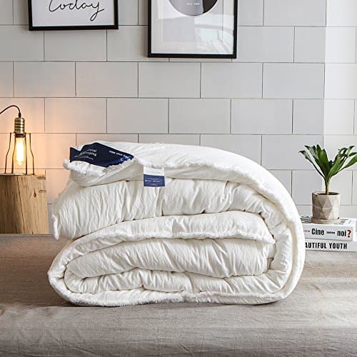 France Romance Thick Solid Comforters, 60 Satin Long-staple Cotton Fill Quilt, 3000 Thread Count, 60Oz