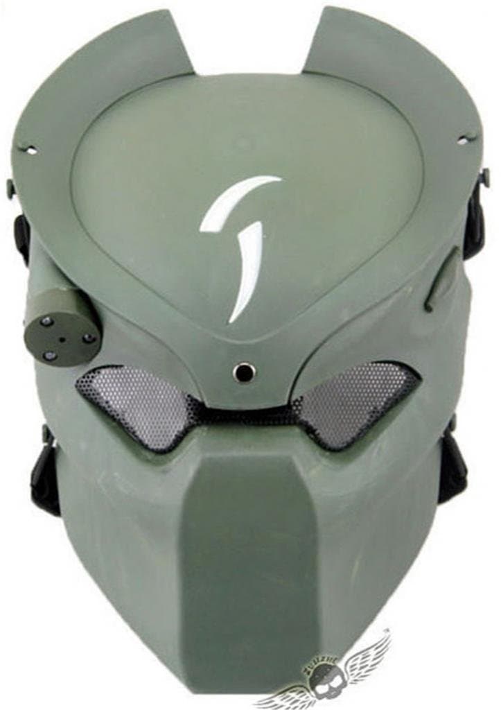 ZJZ Alien vs. Predator Mask CS Field Infrared Lamp Protective Mask Green