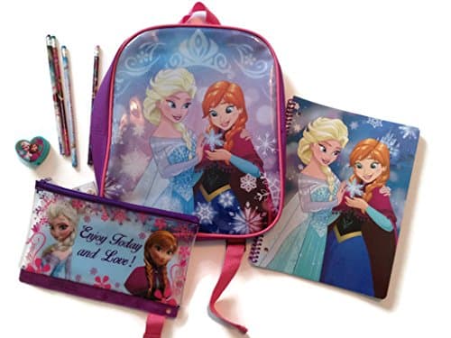 Cute Frozen Backpack School Supply Set with Pencils, Notebook, &amp; Pouch