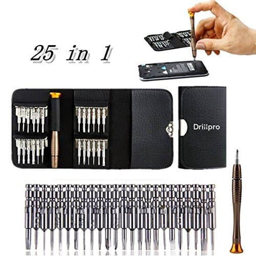 25 in 1 Precision Screwdrivers Set,Repair opening Tool Kit - Torx Phillips Screwdriver with Black Bag for Mobile Phone, PC Laptop, Macbook, Tablet, iPad, Computers (25pcs)
