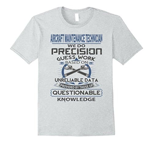 Mens Aircraft Maintenance Technician T-Shirt Medium Heather Grey