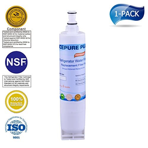 IcePure Plus Replacement Water Filter compatible with Whirlpool PUR 4396508, 4396510 for Kitchenaid Maytag Whirlpool Side By Side Refrigerator , 1 pack