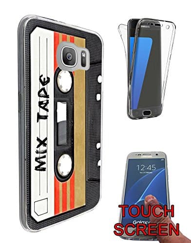 1082 - Cool Fun Mix Tape Cassette Player Retro Music Dance Hip Hop RnB Boom Box Design Samsung Galaxy S7 edge G935 Fashion Trend CASE Gel Rubber Silicone Complete 360 Degrees Protection Case Cover