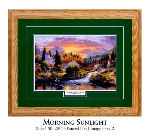 Framed & Matted Wildlife Art "Morning Sunlight"
