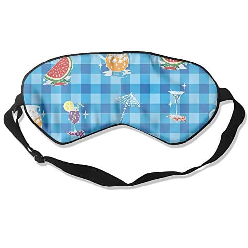 Bdna Comfortable Sleep Eyes Masks Blue Palids Pattern Sleeping Mask For Travelling, Night Noon Nap, Mediation Or Yoga