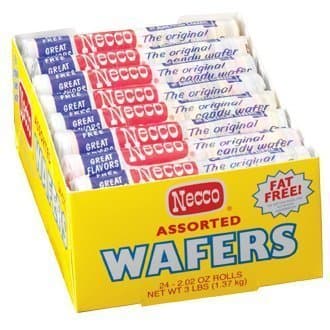 Necco Assorted Original Candy Wafers 24-2.02 oz Rolls, Net Wt 3 lbs by necco [Foods]