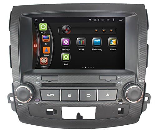 lsqSTAR For MITSUBISHI OUTLANDER 2006-2012 In-dash 8" Touchscreen Android 4.4 Dual Core DVD GPS Navigation TV Radio Bluetooth, WIFI, Steering Wheel Control + Free Map