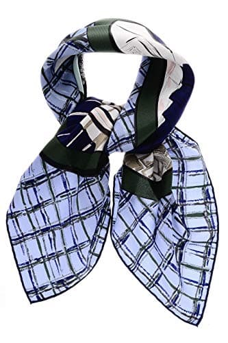 DIOR COMIC Blue Silk Printed Woman Scarf