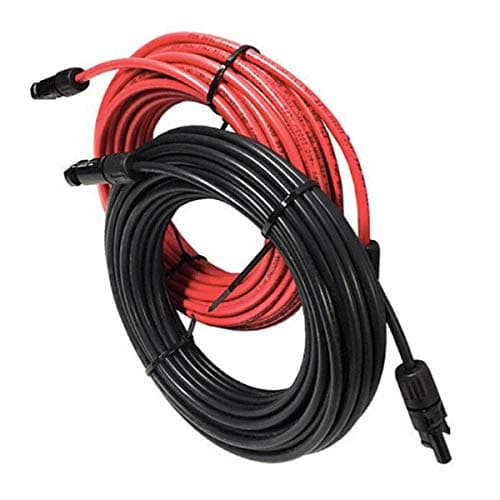 JENERGO Solar PV Cable Set with 2 x 50FT MC4 Wire Extension - 8 AWG - UL 4703-2000V
