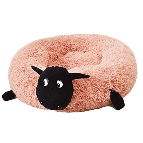 CHYLYM Dog bed, pet bed, large, washable, color, cooling, oversized, cat bed@Pink_100cm in diameter and 20cm in height
