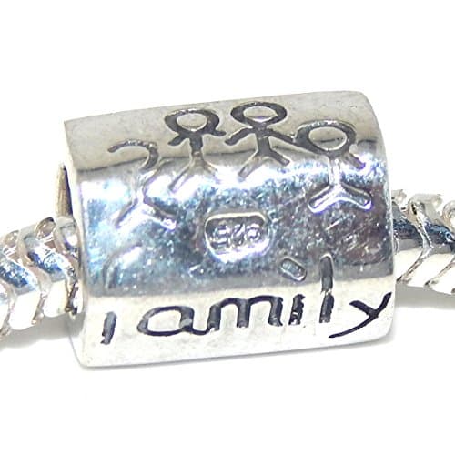 925 Sterling Silver "Hexagonal Family" Charm Bead