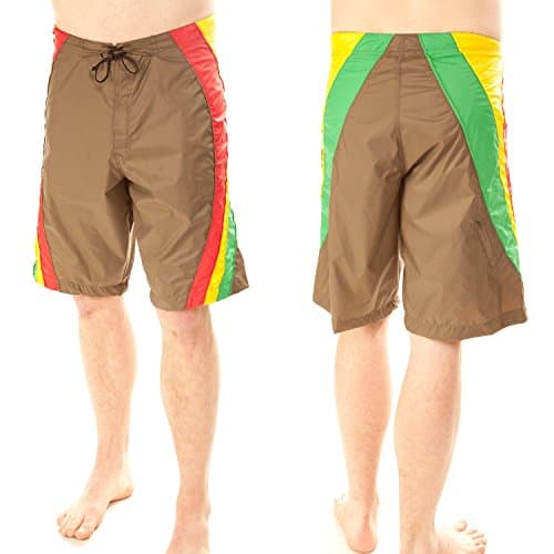 Men's rasta wave board shorts-Sage-Large
