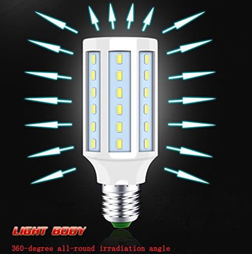 Odlight B22 15W LED Corn Bulb 5730SMD/2835SMD 6500k White Light AC110-220V (B22, White)