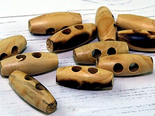 Dill 2 Hole Wooden Toggle Buttons - per Pack of 2