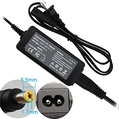 ROCKETY New 19V 2.15A 5.51.7mm AC Adapter Charger For Acer 521 533 532H NAV50 ADP-40TH DA-40A19 AK.040AP.024 AP.04001.002 A13-040N3A PA-1300-04 LC.ADT00.06 W10- 040NLA