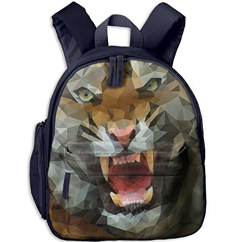 Children's Unisex Geometric Tiger Backpack School Bag