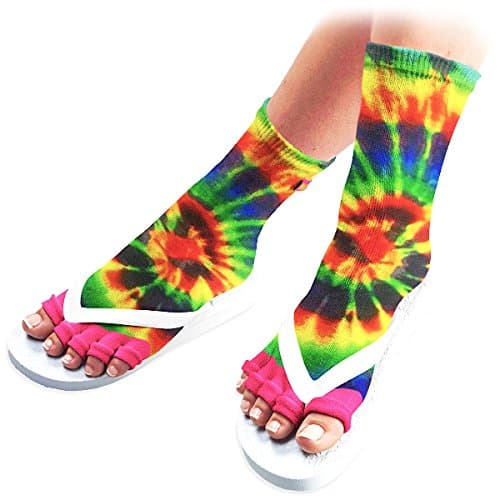 Pedisavers Toe Separator Pedicure Socks, Tie Dye Print