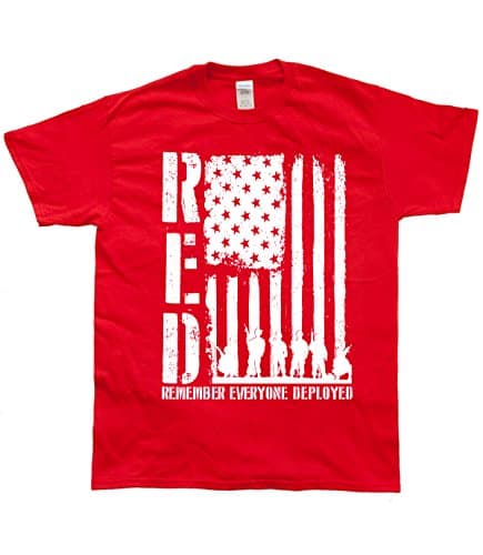 Raw Garments Remember Everyone Deployed R.E.D. Friday T-Shirt Red Medium